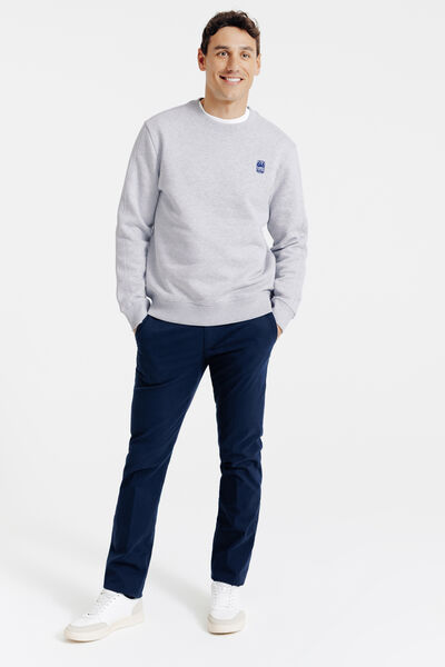 Sweat col rond chin&eacute; broderie poitrine