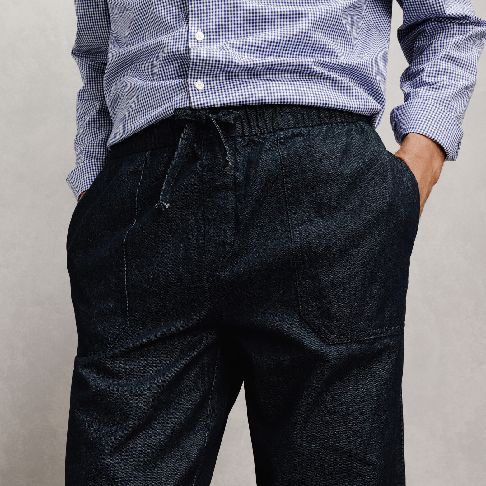 Jean loose taille &eacute;lastiqu&eacute;e