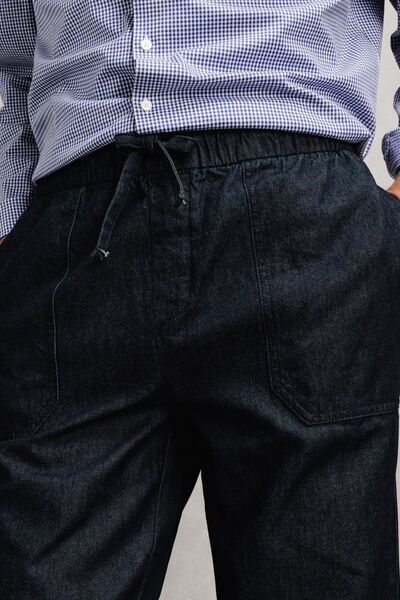Loose jeans met elastische taille