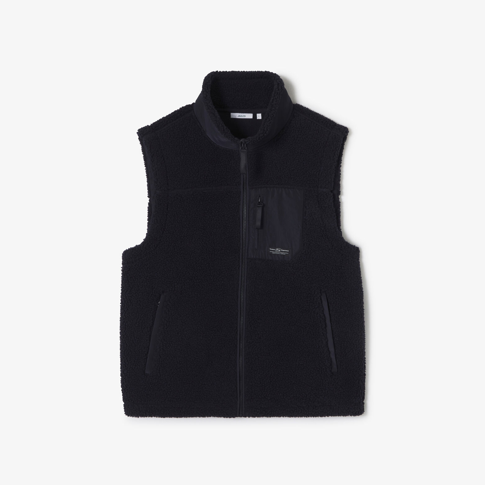 Veste sans manche en sherpa contrastée