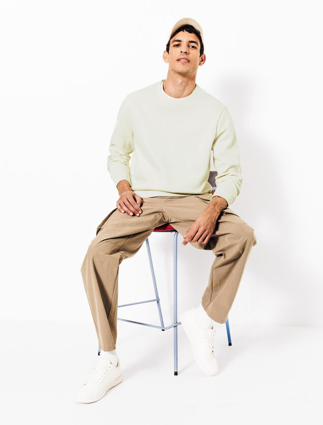 Sweat col rond texturé