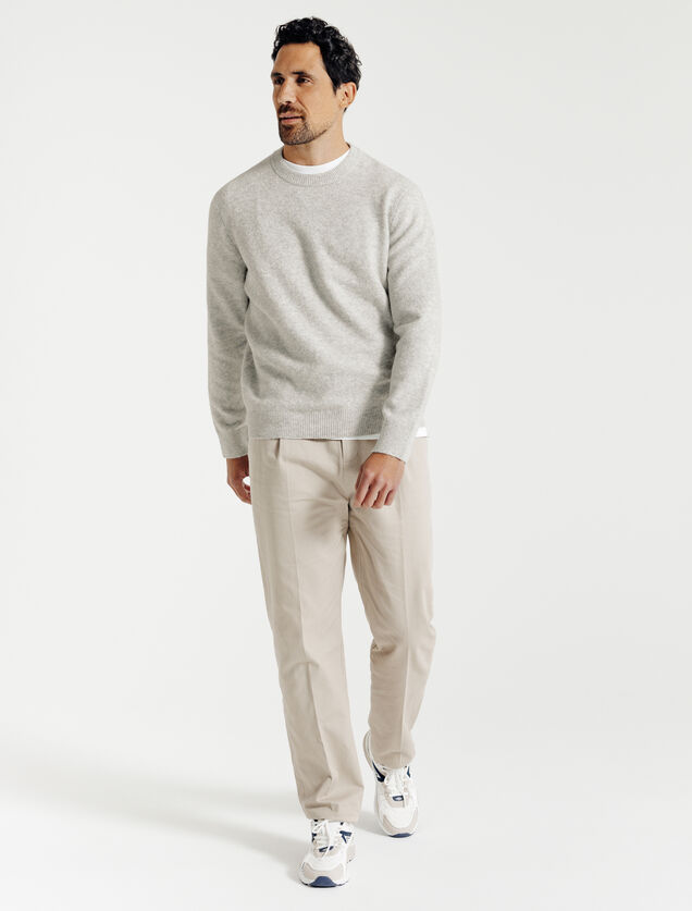 Pull col rond mousseux