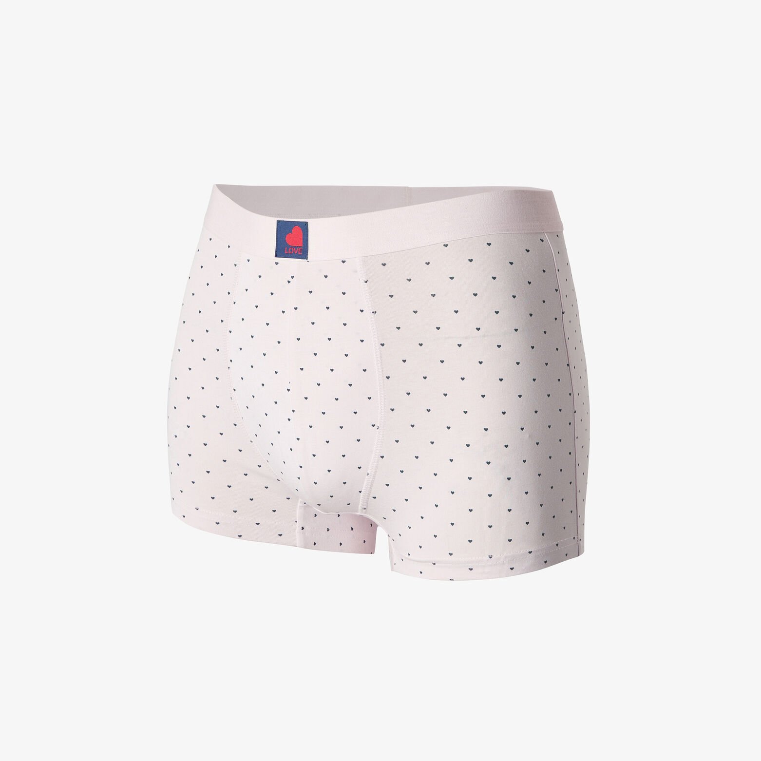 Boxer imprim&eacute; "coeur" Saint-Valentin