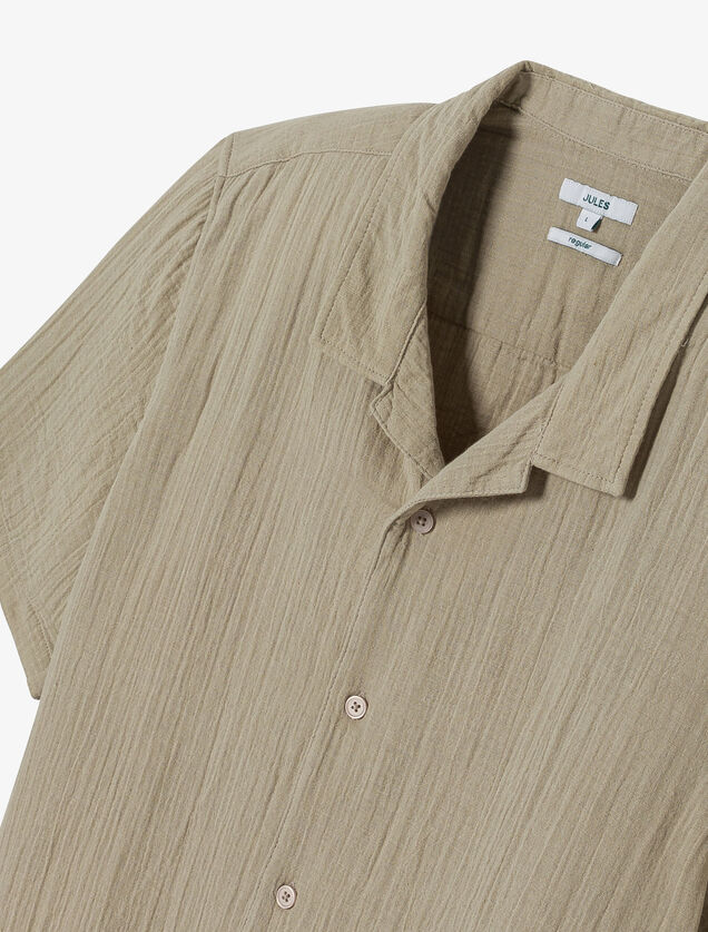 Chemisette en gaze de coton col requin