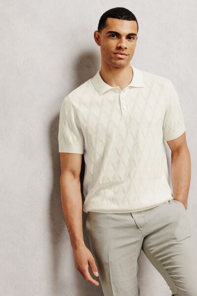 Polo en maille ajour&eacute;