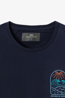 Tee shirt imprimé poitrine col rond