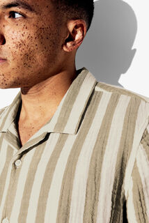 Chemisette en gaze de coton rayée