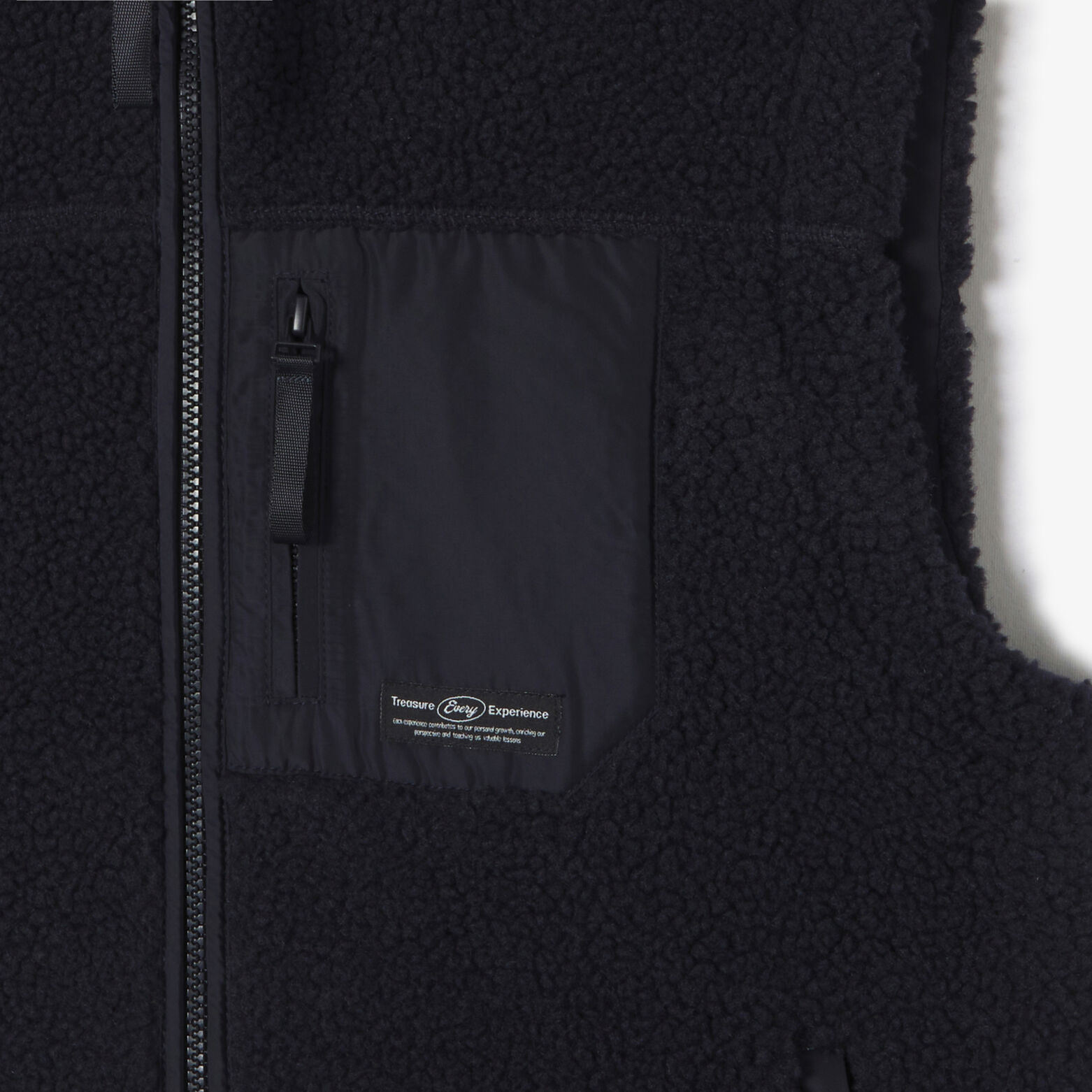 Veste sans manche en sherpa contrastée