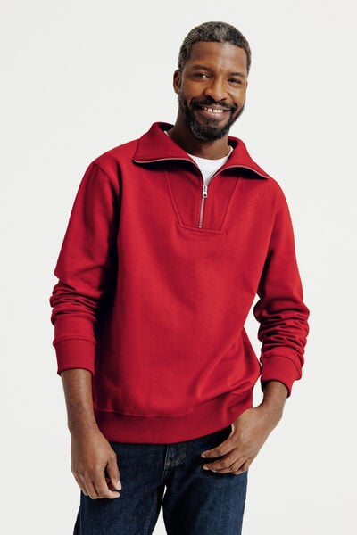Sweat col camionneur zipp&eacute;