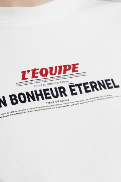 Tee shirt imprim&eacute; devant licence L'&Eacute;quipe
