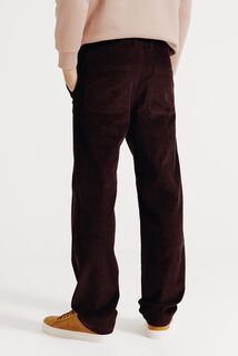 Loose fit chinobroek in fluweel