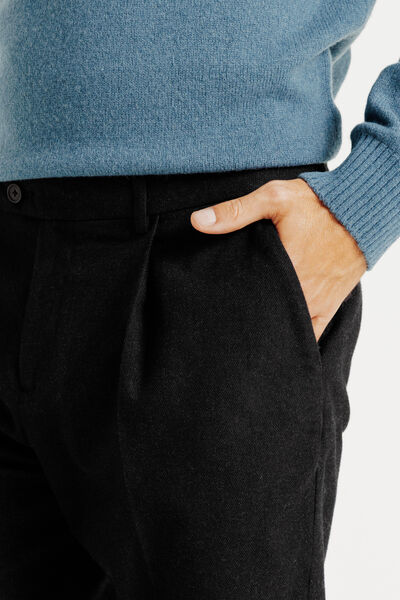 Pantalon chino tapered flanelle