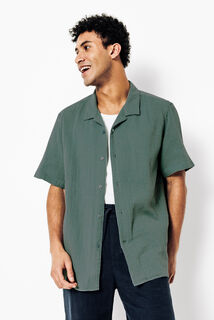 Chemisette en gaze de coton col requin