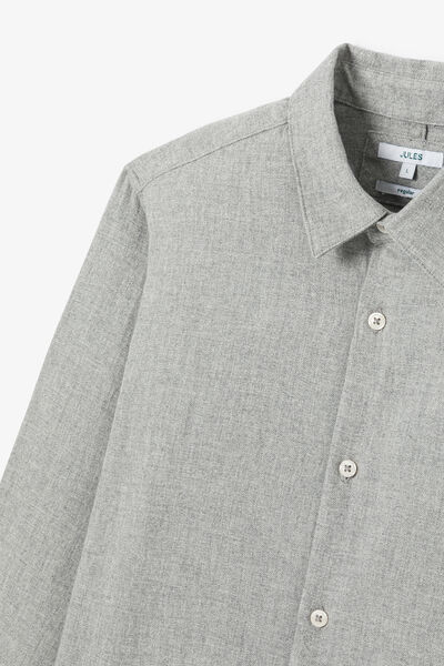 Hemd in flanelkatoen met klassieke kraag