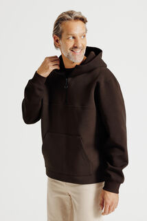 Sweat &agrave; capuche zipp&eacute; cordons