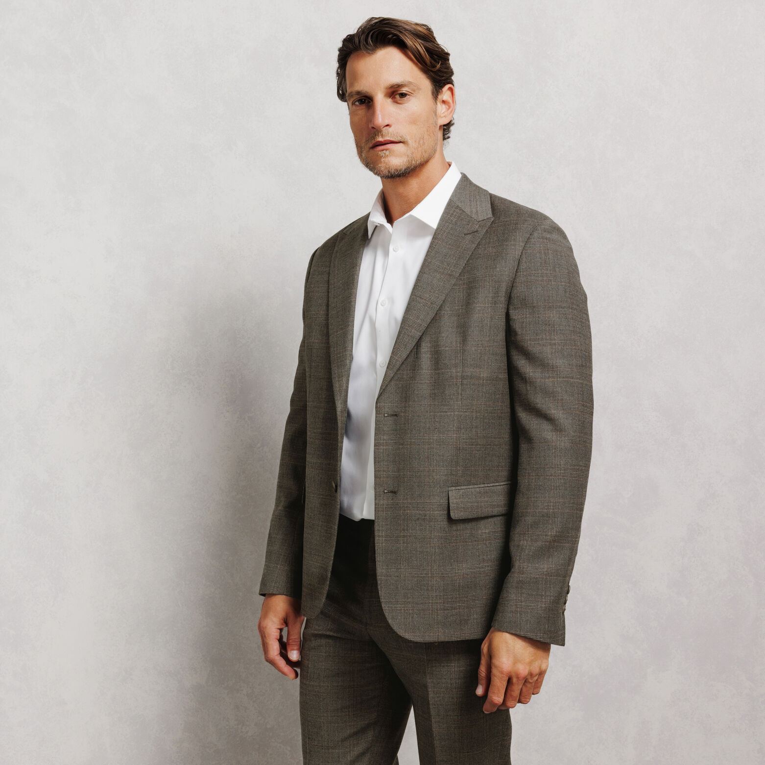 Geruite comfort kostuumvest
