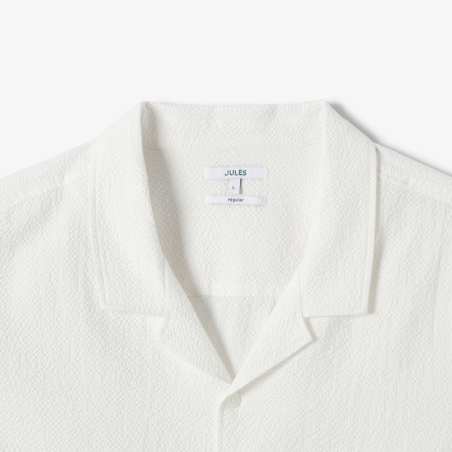 Chemisette en coton seersucker unie