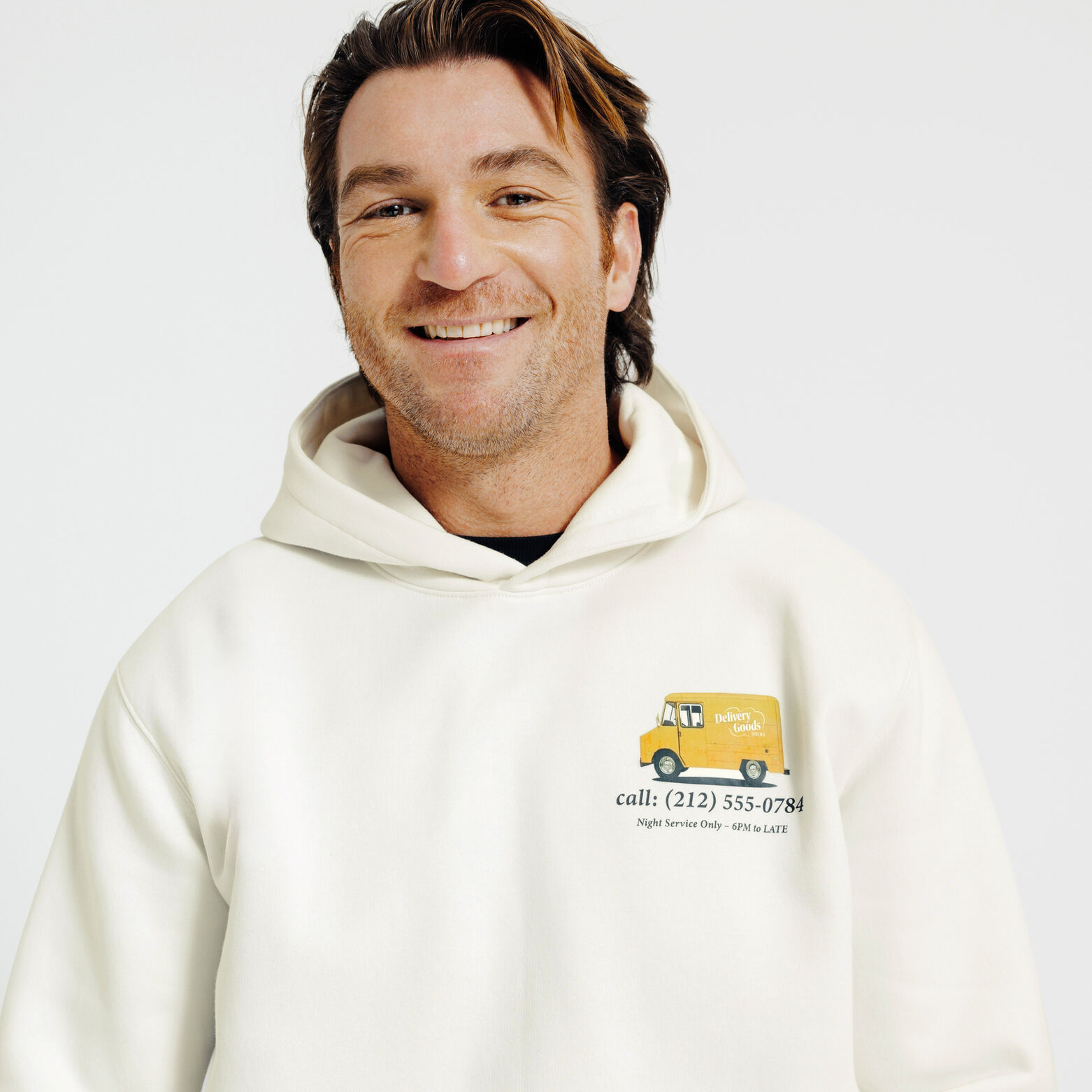 Sweat &agrave; capuche imprim&eacute; devant dos