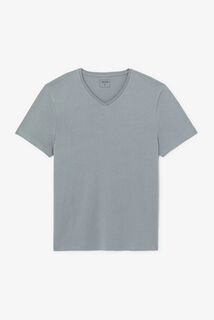 Tee shirt col V en coton