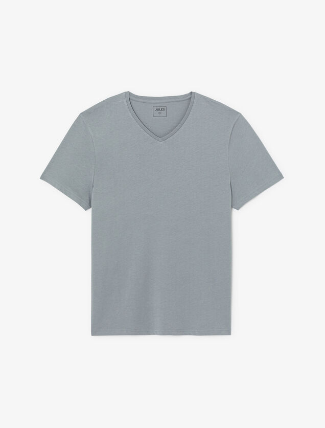 Tee shirt col V en coton
