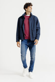 Effen sweater met ronde hals