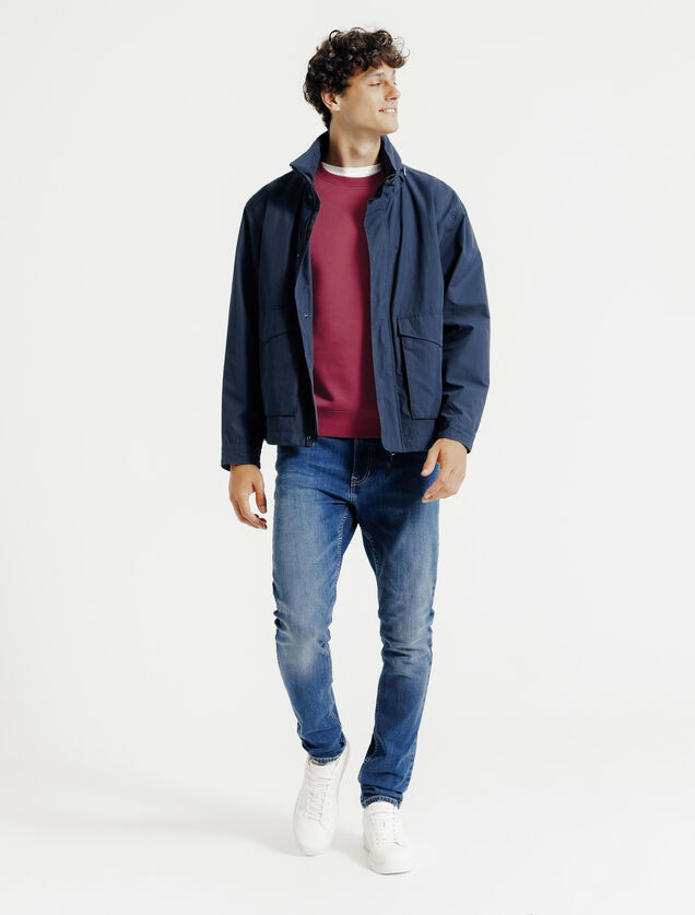 Effen sweater met ronde hals