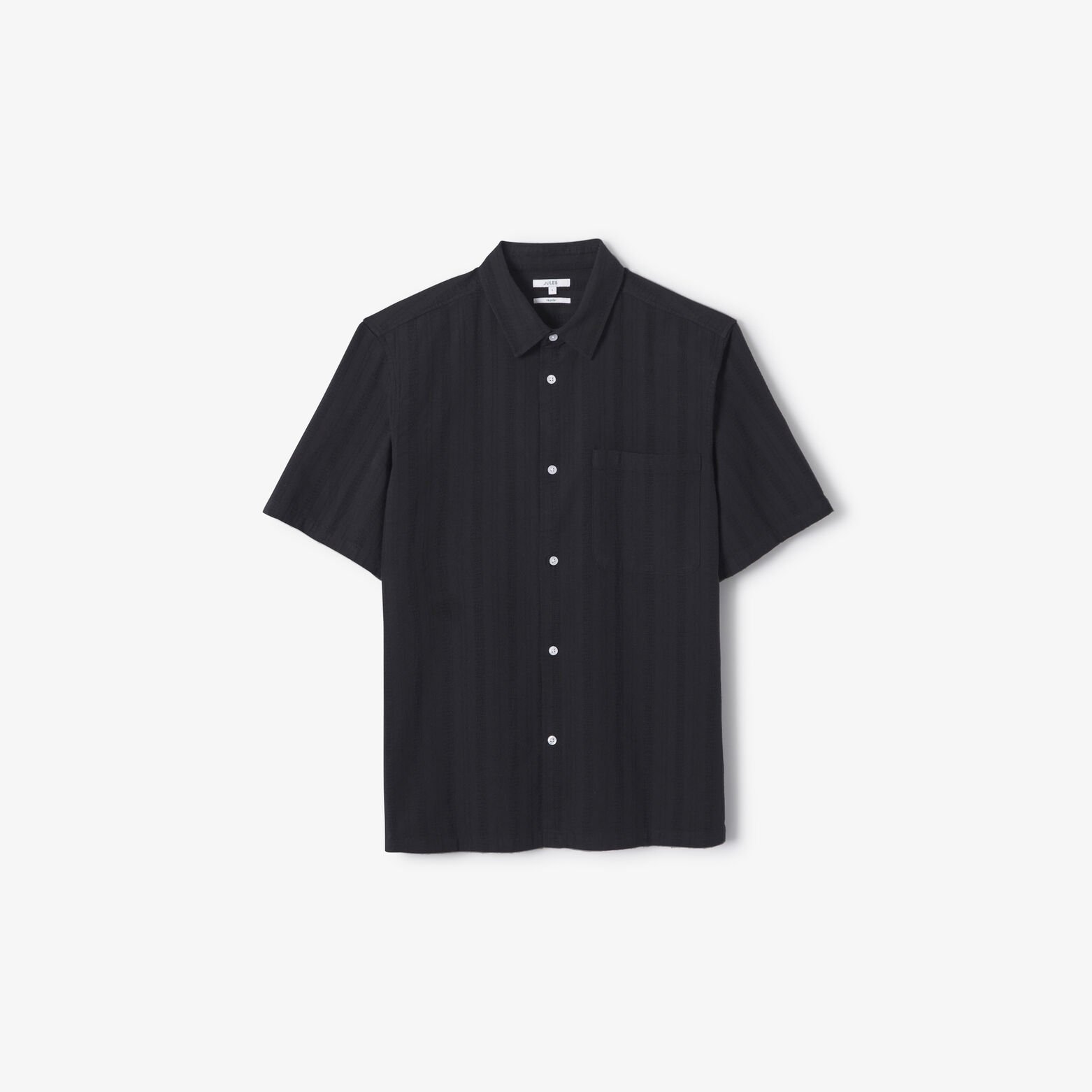 Chemisette en coton ray&eacute;e ton sur ton