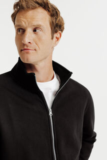 Sweat veste zipp&eacute;e col montant uni heavy weight