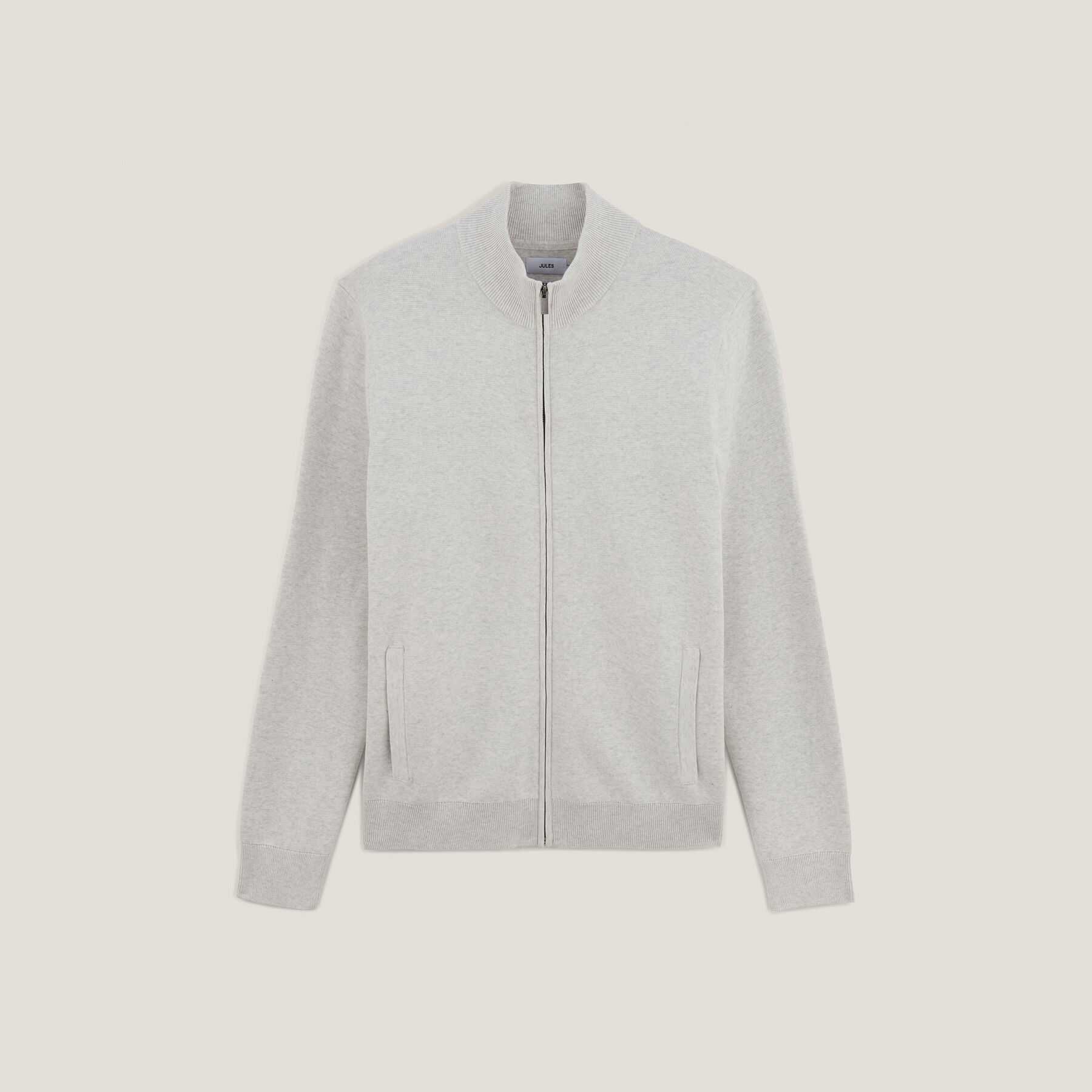 Gilet col montant zippe Ecru Jules