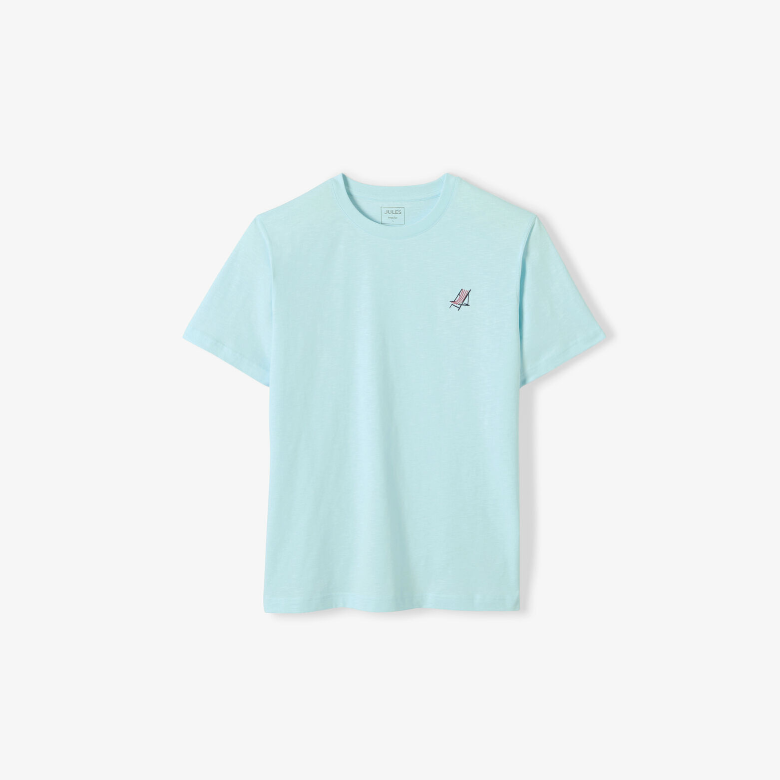 Tee shirt mati&egrave;re flamm&eacute;e broderie poitrine