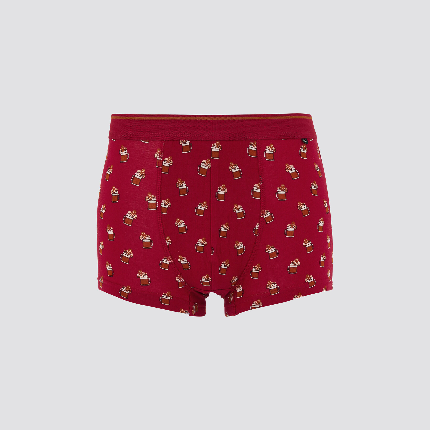 Boxer fantaisie dans une boule de Noel Rouge Jules