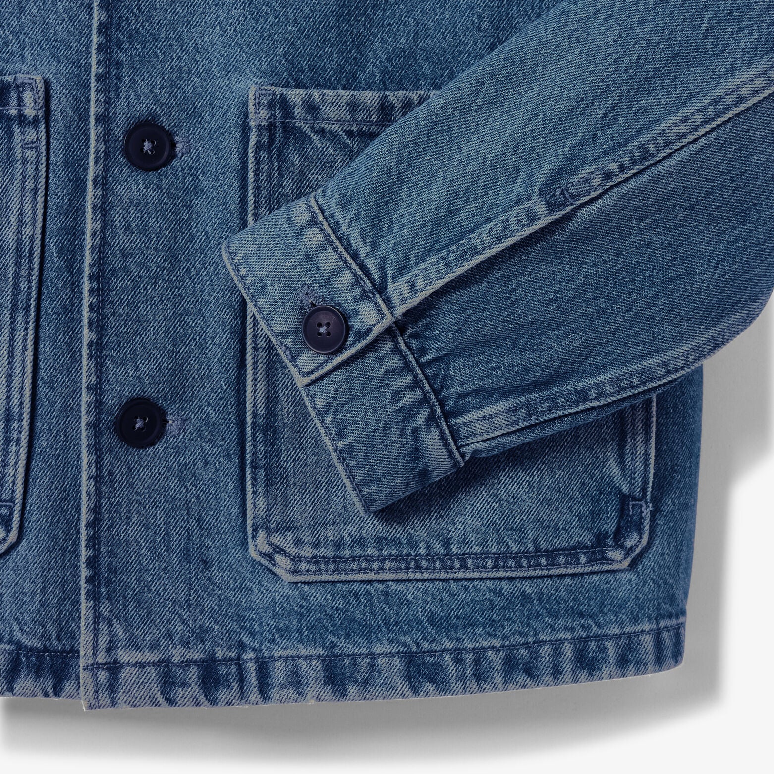 Geborduurde jeans overhemdjas Keith Haring-licenti
