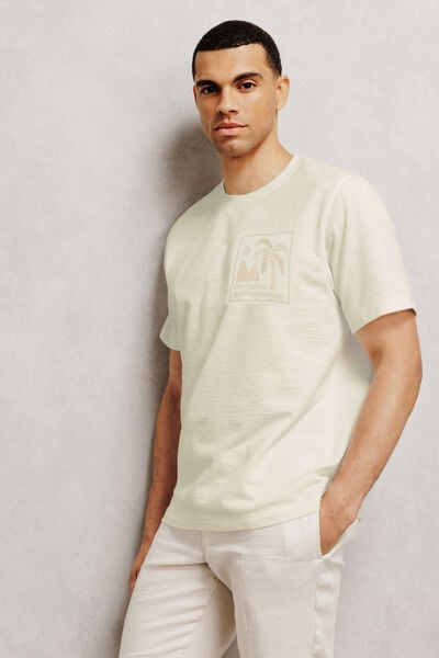 Tee shirt brod&eacute; textur&eacute;