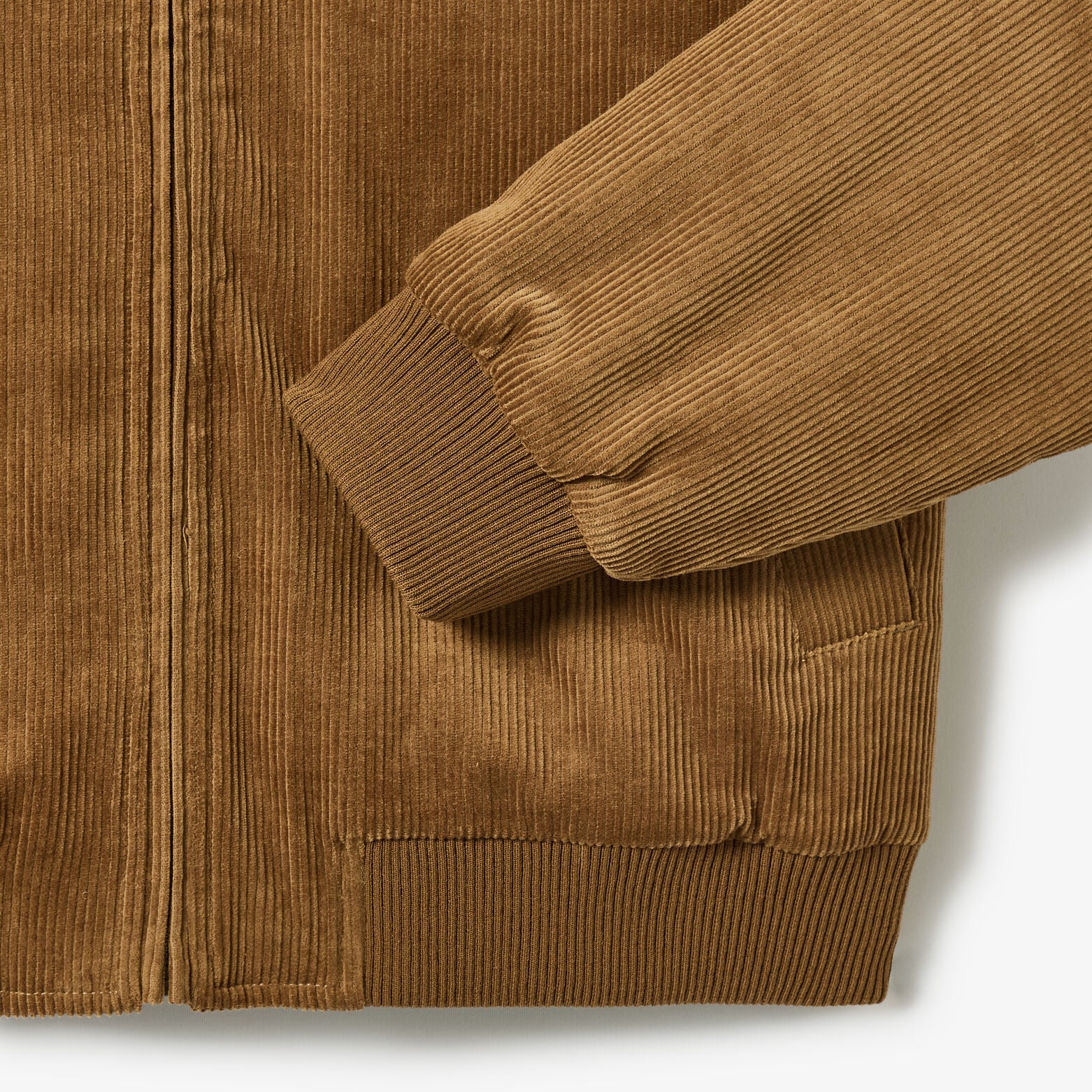 Fluwelen blouson met hemdkraag en rits