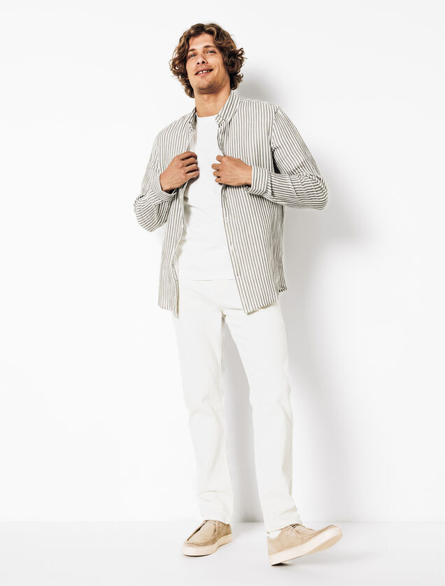 Chemise en gaze de coton ray&eacute;e