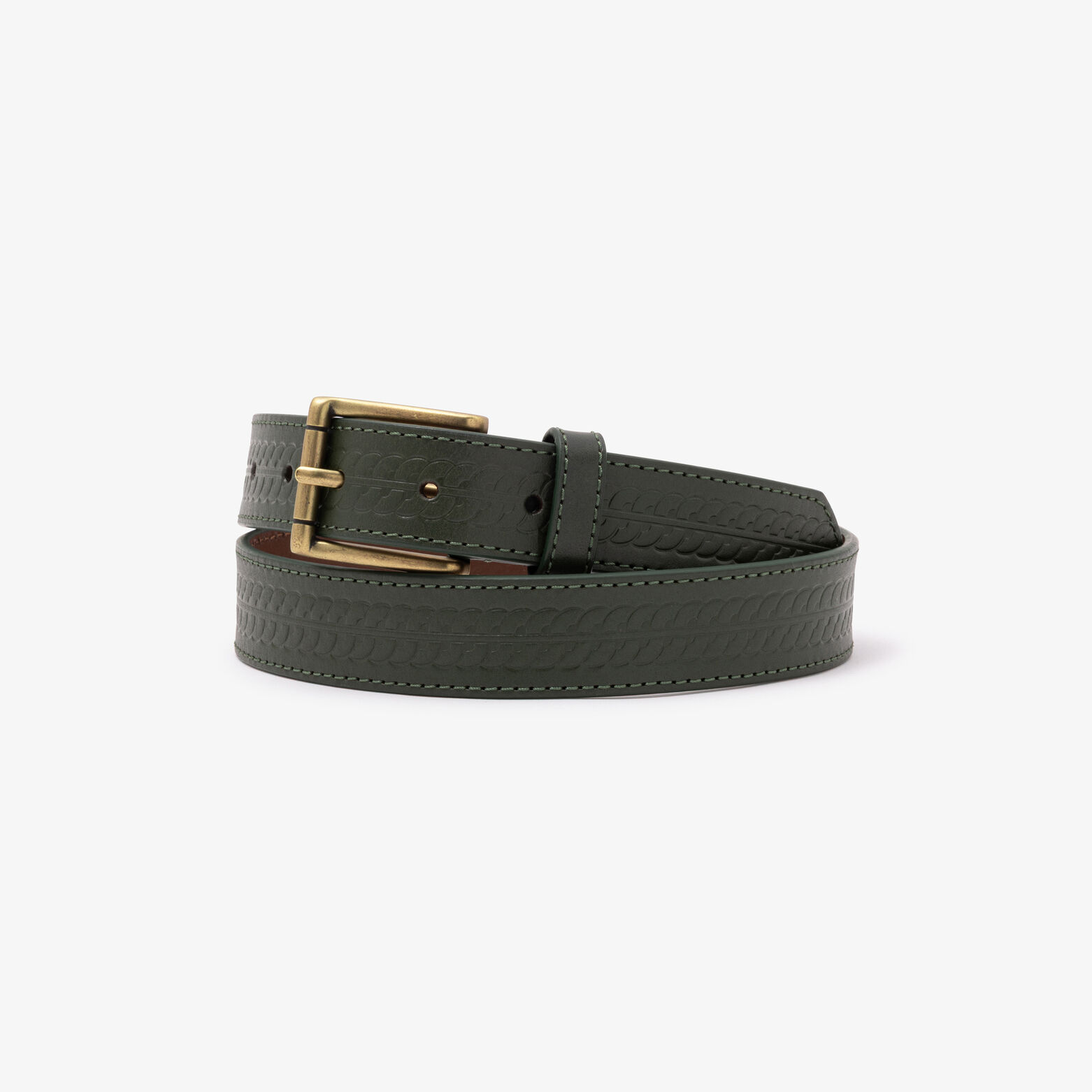 Lederen riem met reli&euml;f