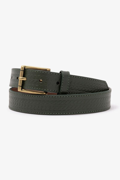 Lederen riem met reli&euml;f