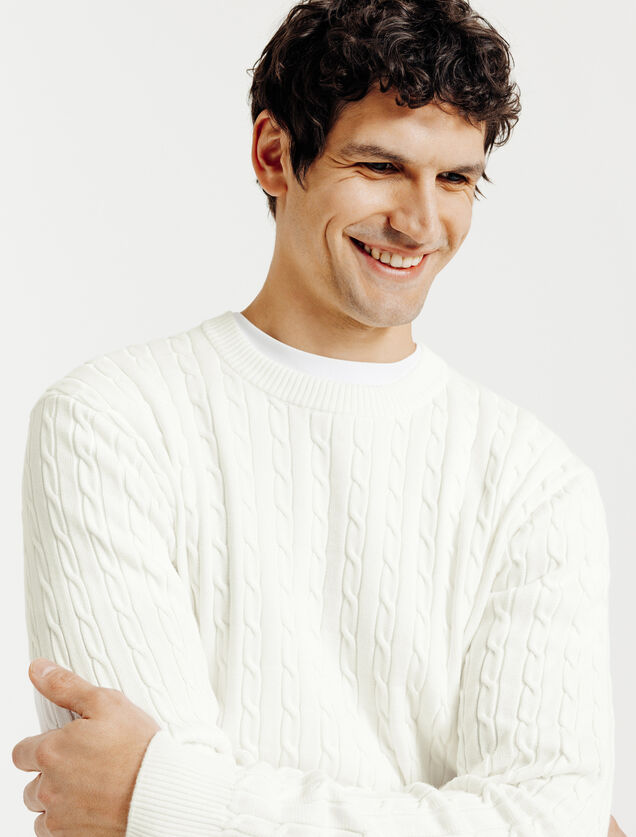 Kabeltrui met ronde hals