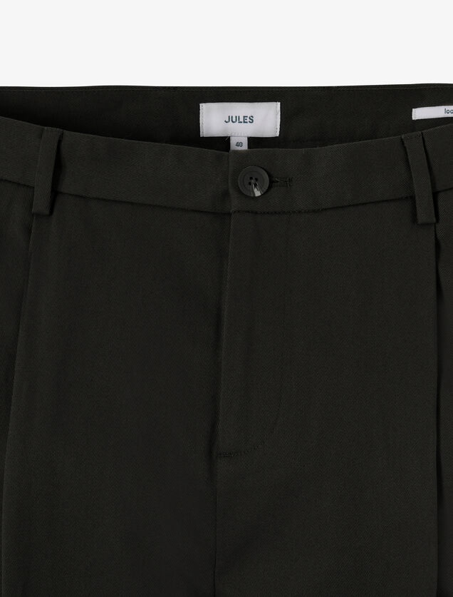 Pantalon chino loose &agrave; plis