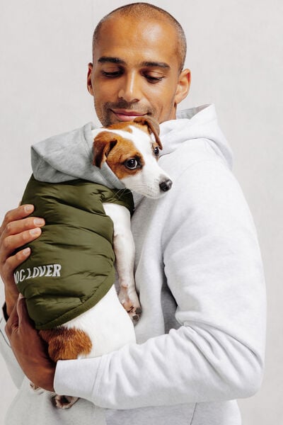 Doudoune &agrave; capuche pour chien "Dog Lover"