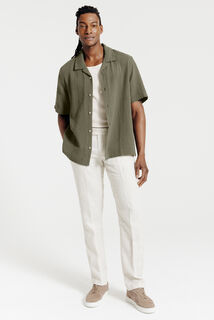 Regular effen hemdje in katoengaas