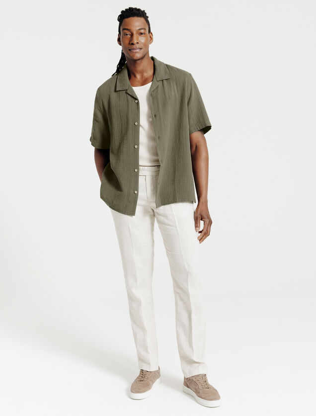 Regular effen hemdje in katoengaas