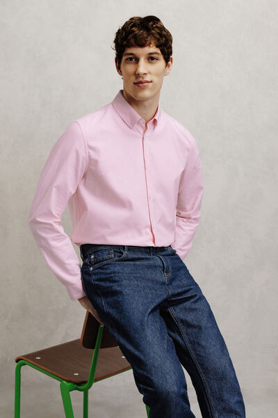 Chemise en coton regular unie
