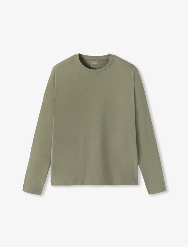 Slim basic T-shirt met ronde hals