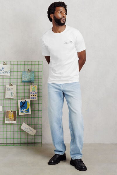 T-shirt met voor- en achterprint, licentie Klimt