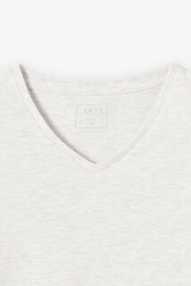 Tee shirt col V en coton