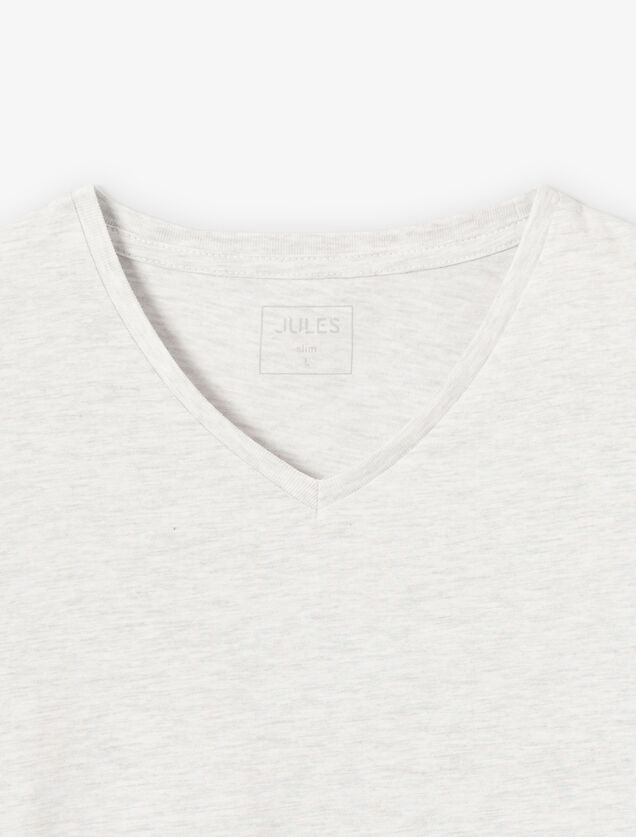 Tee shirt col V en coton