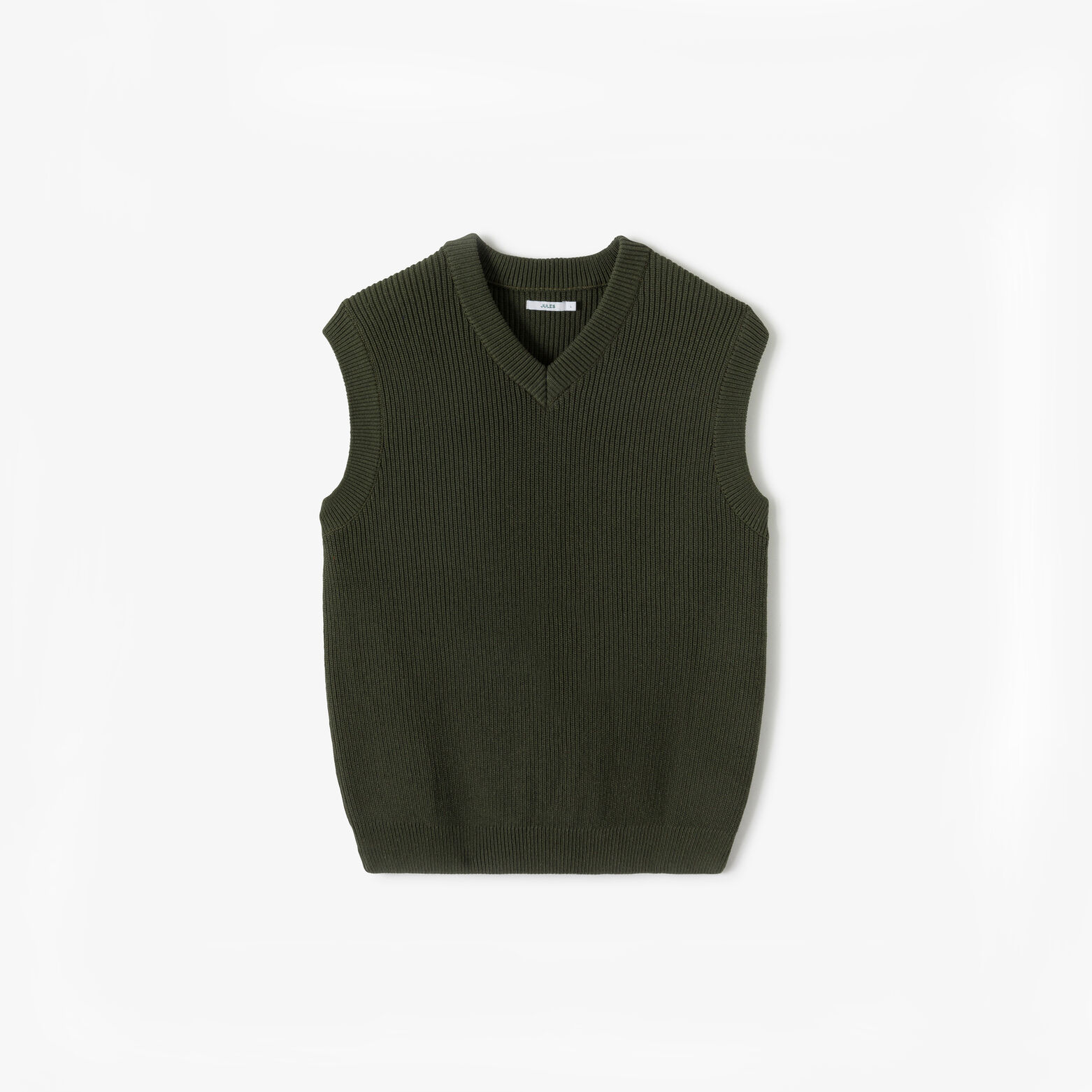 Pull col v sans manches