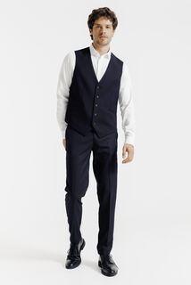 Slim effen kostuumgilet