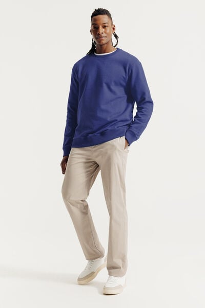 Effen sweater met ronde hals